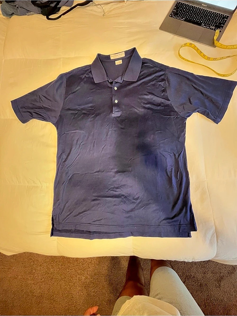 MARTIN Men's Pima Cotton Polo Shirt Blue